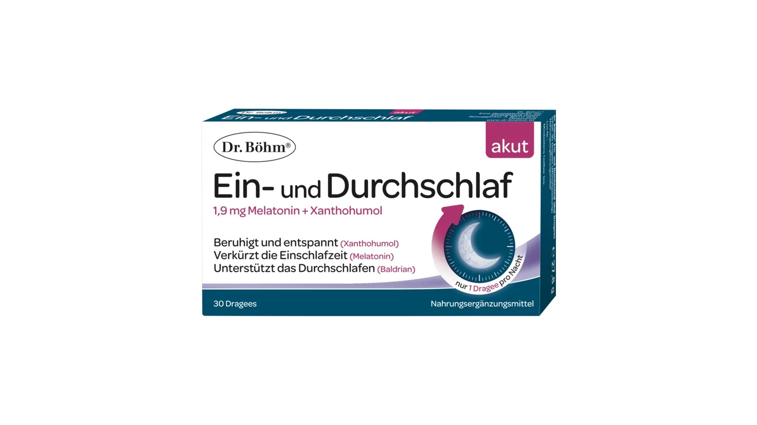 Dr. Böhm Ein-Durchschlaf Akut Dragess 30 Stück